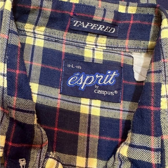 ESPRIT, by CAMPUS, MENS LONG SLEEVE, LIGHTWEIGHT FLANNEL, SHIRT. SIZE L - Picture 3 of 4